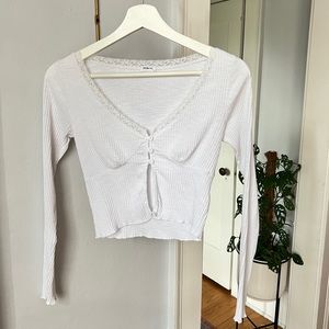 COTTON ON LONG SLEEVE CROP TOP